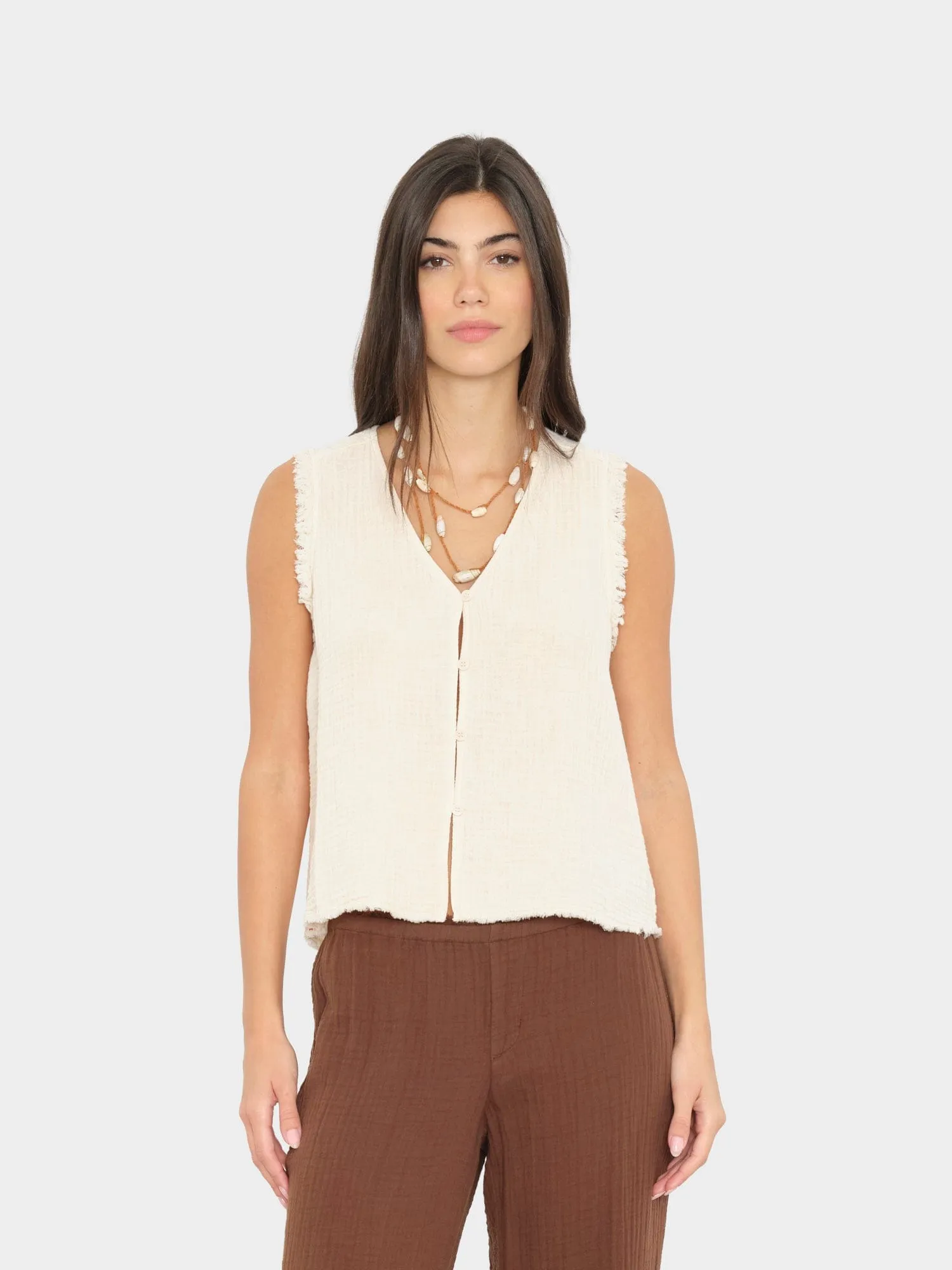 Oysterette Naomie Top sold by XiRENA