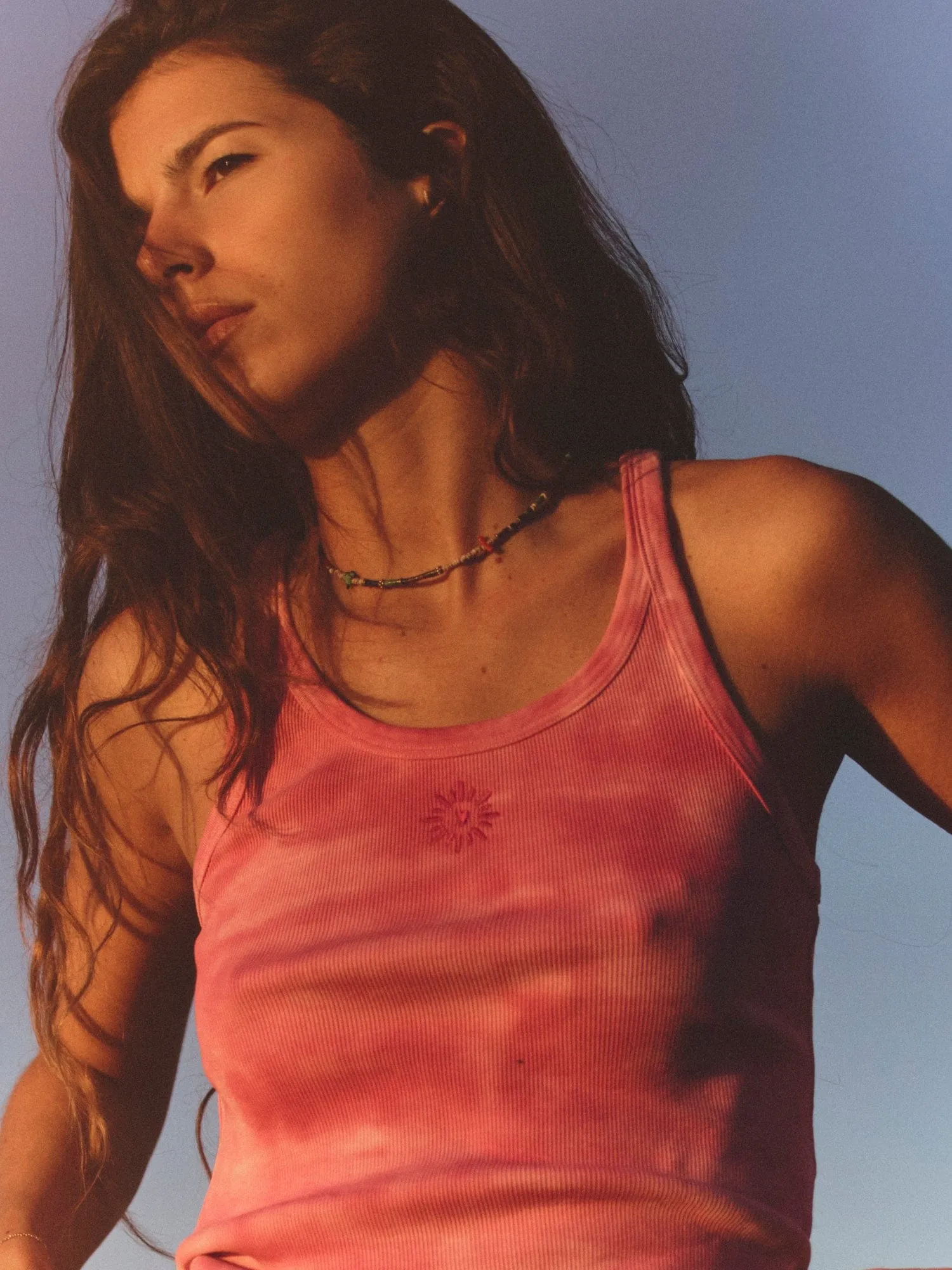 Sunset Raspberry Beca Fine Rib Tank Top sold by XiRENA product image thumbnail 4