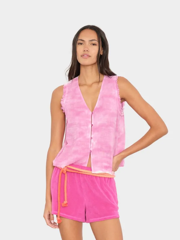 Sunset Raspberry Naomie Top made by XiRENA