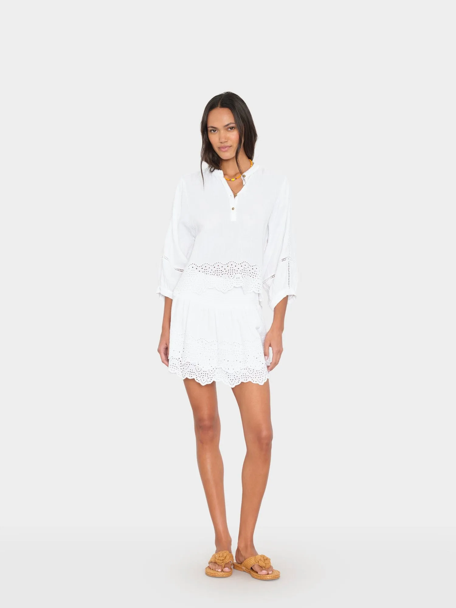 White Rima Skirt sold by XiRENA