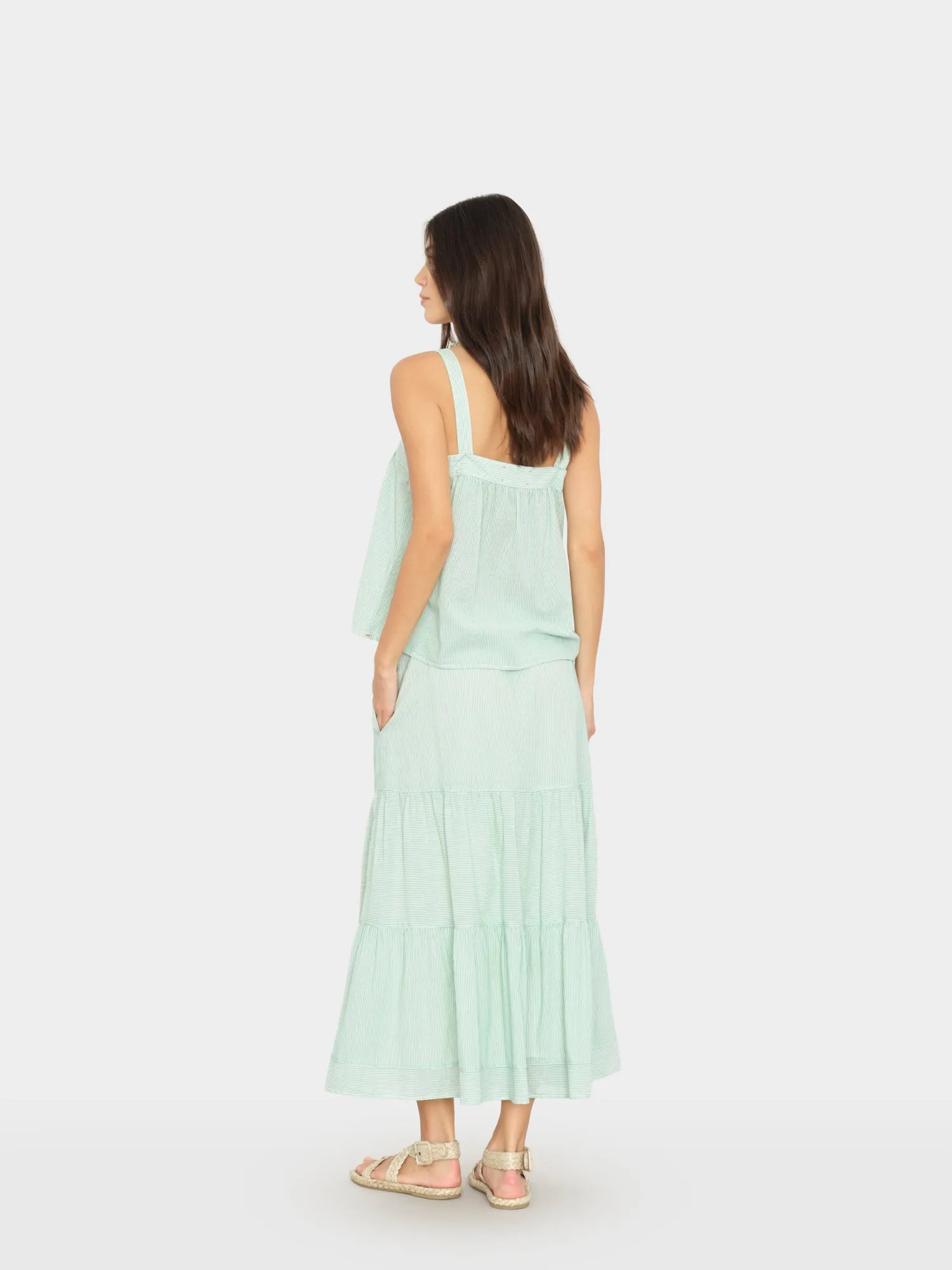 Fresh Mint Stripe Mckenna Skirt sold by XiRENA product image thumbnail 3
