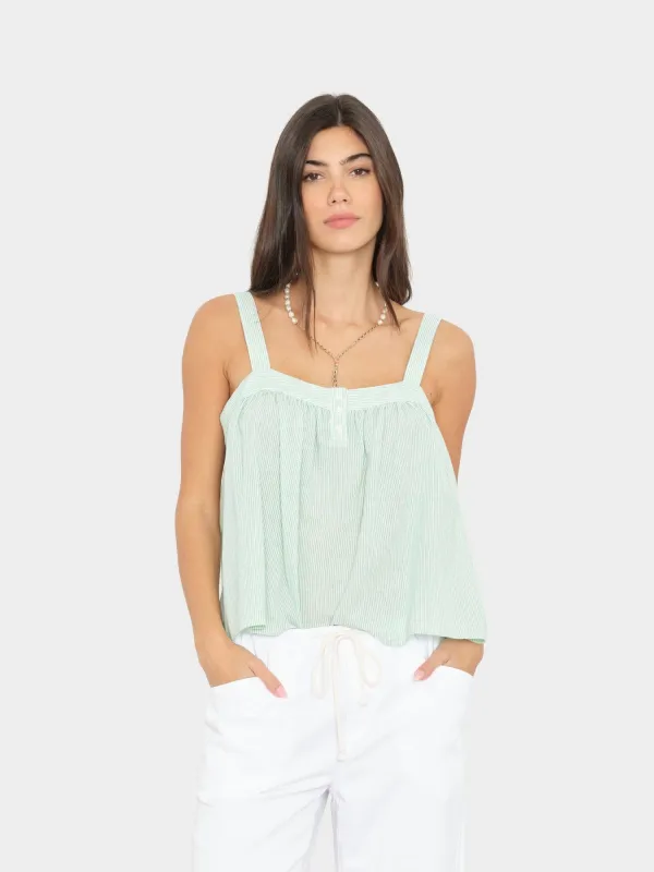 Fresh Mint Stripe Maryn Top made by XiRENA