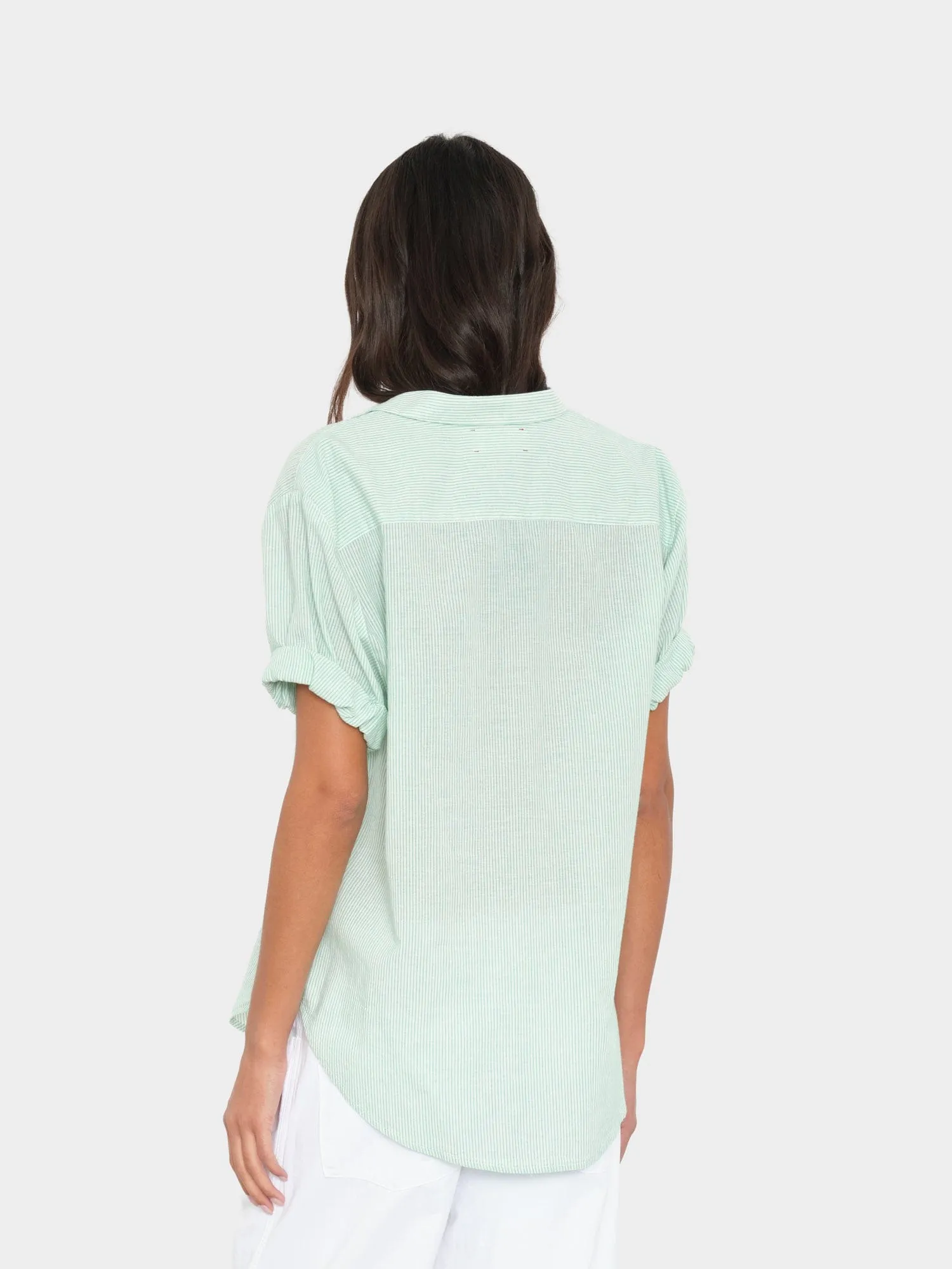Fresh Mint Stripe Channing Shirt sold by XiRENA product image thumbnail 2