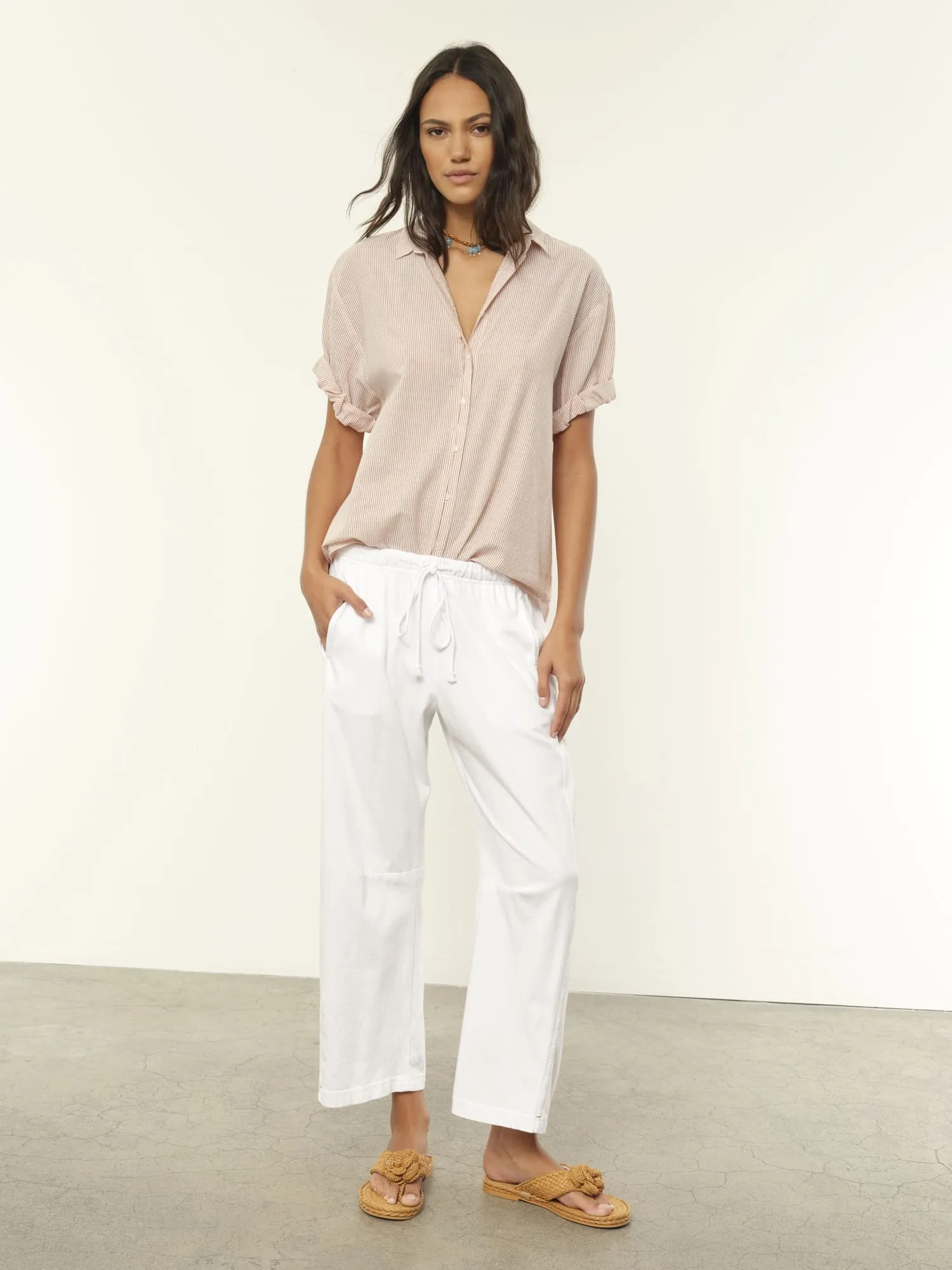 Burnt Sienna Stripe Channing Shirt sold by XiRENA product image thumbnail 3