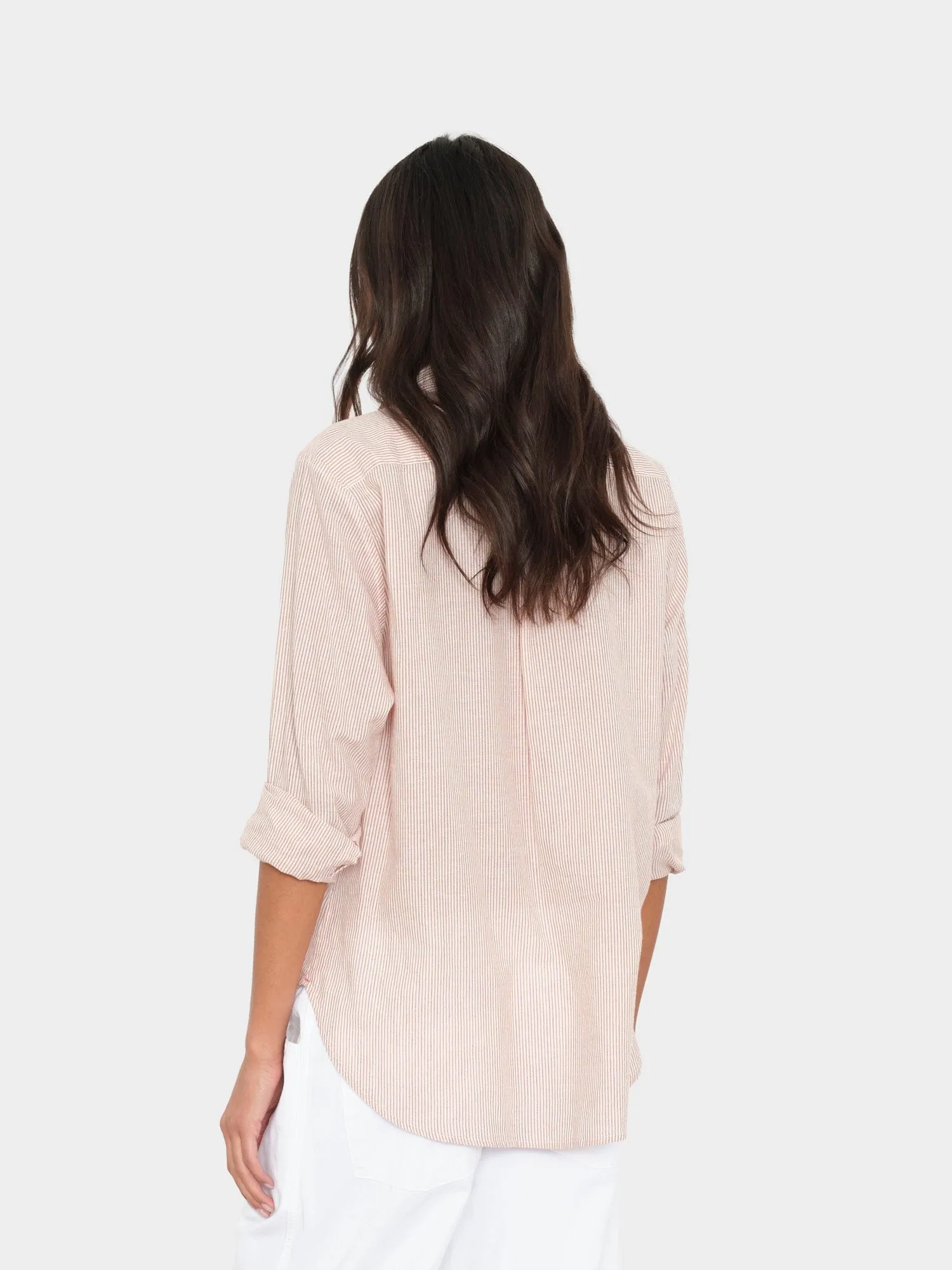 Burnt Sienna Stripe Beau Shirt sold by XiRENA product image thumbnail 3