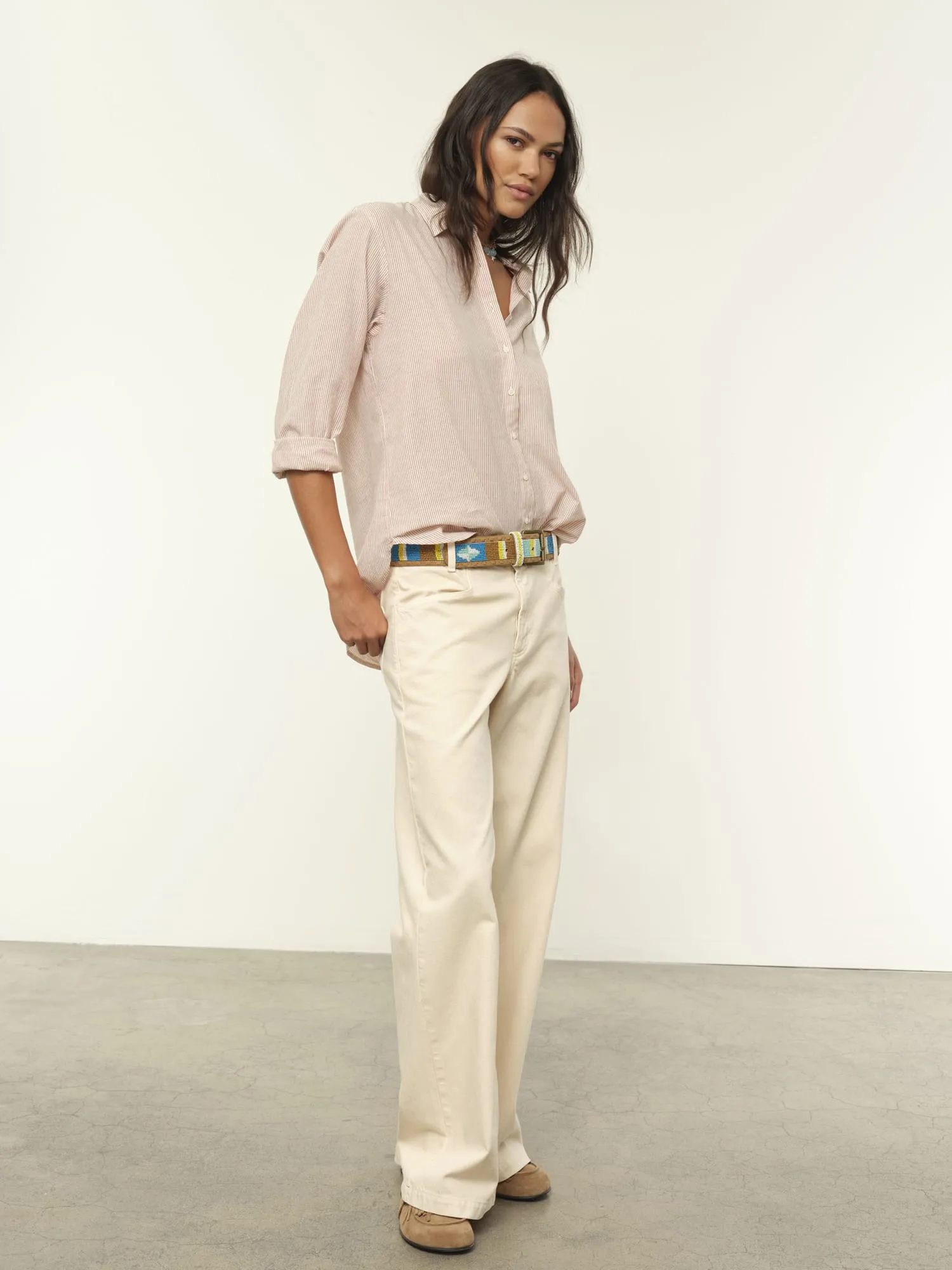 Burnt Sienna Stripe Beau Shirt sold by XiRENA product image thumbnail 2