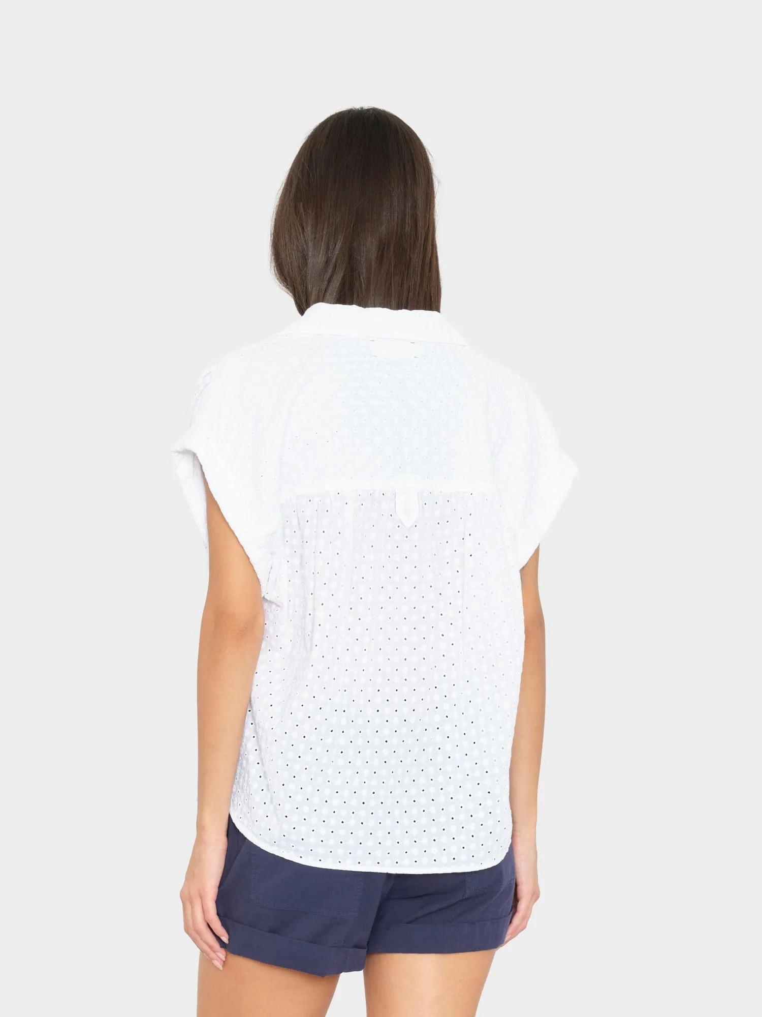 White Lexi Embroidered Shirt sold by XiRENA product image thumbnail 3
