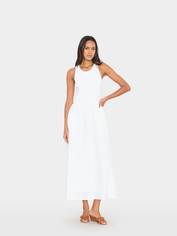 White Flynn Embroidered Dress made by XiRENA