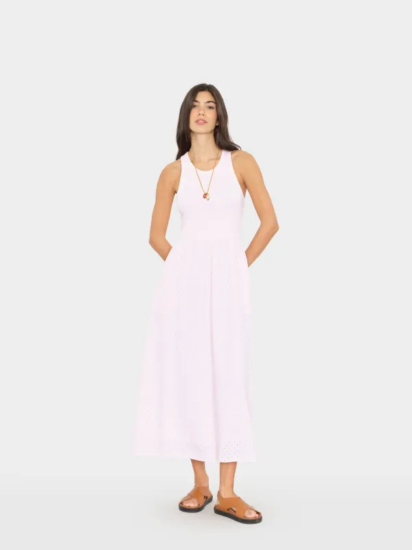 Pale Rose Flynn Embroidered Dress made by XiRENA