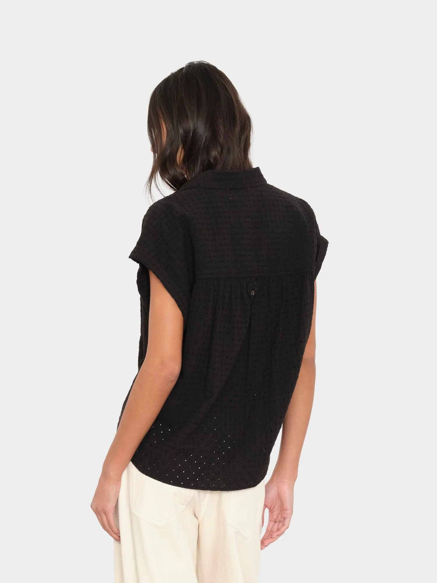 Black Lexi Embroidered Shirt sold by XiRENA product image thumbnail 2