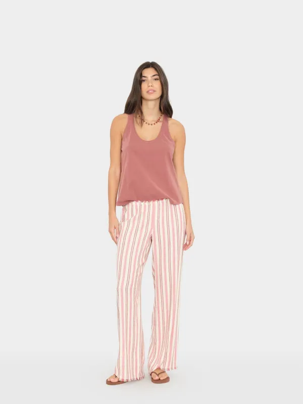 Dusty Pink Stripe Joseph Pant made by XiRENA