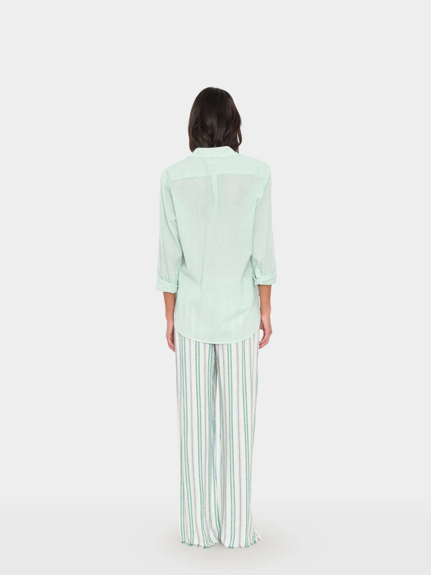 Blue Moss Stripe Joseph Pant sold by XiRENA product image thumbnail 2