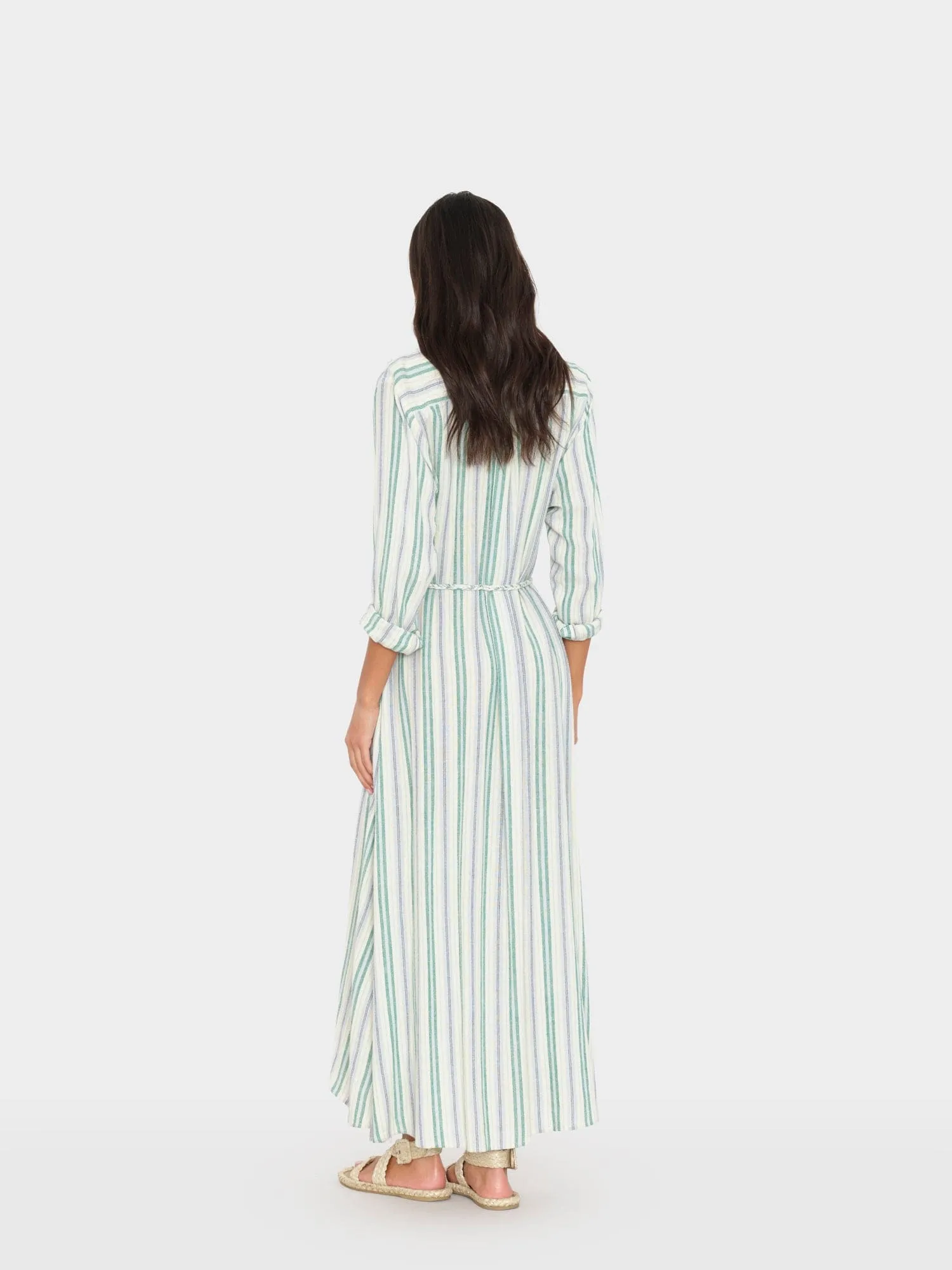 Blue Moss Stripe Bowen Dress sold by XiRENA product image thumbnail 3
