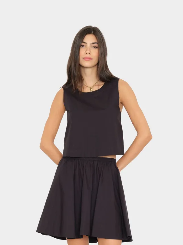 Black Lenore Top made by XiRENA