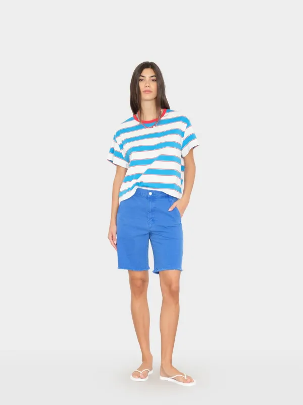 Washed Cobalt Knox Denim Short made by XiRENA