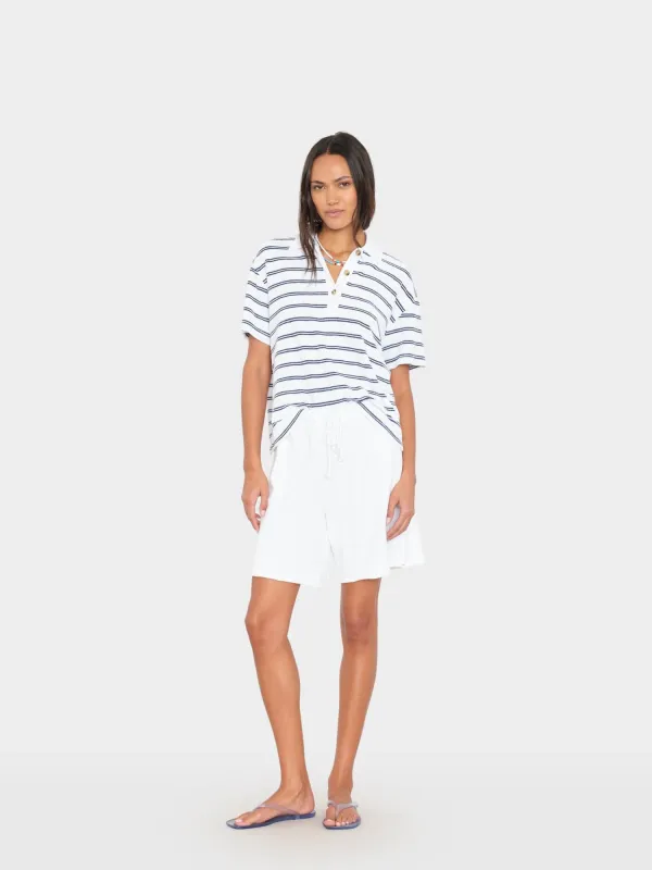White Rocco Terry Sweatshort made by XiRENA
