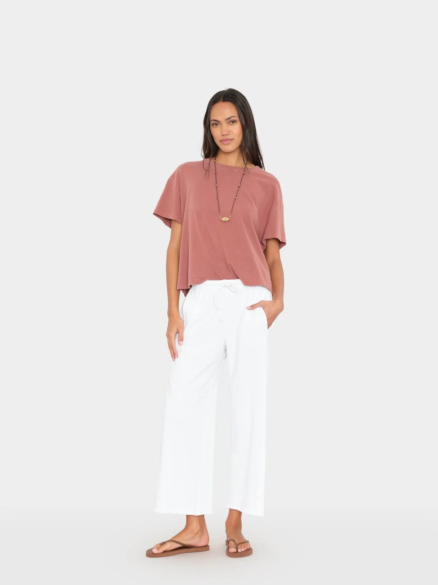 White Matteo Terry Sweatpant sold by XiRENA