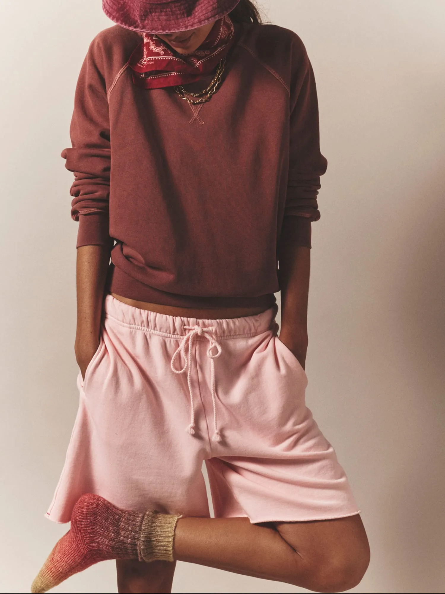 Pink Drop Rocco Terry Sweatshort sold by XiRENA product image thumbnail 2