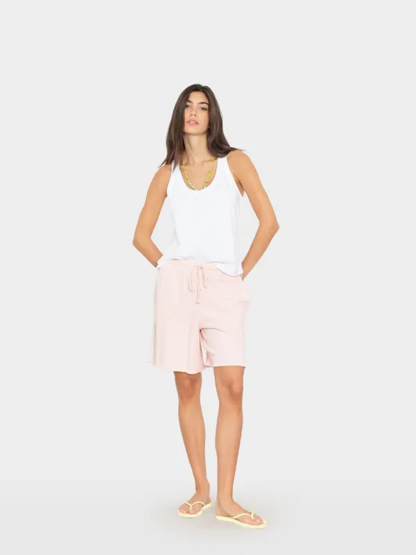 Pink Drop Rocco Terry Sweatshort made by XiRENA