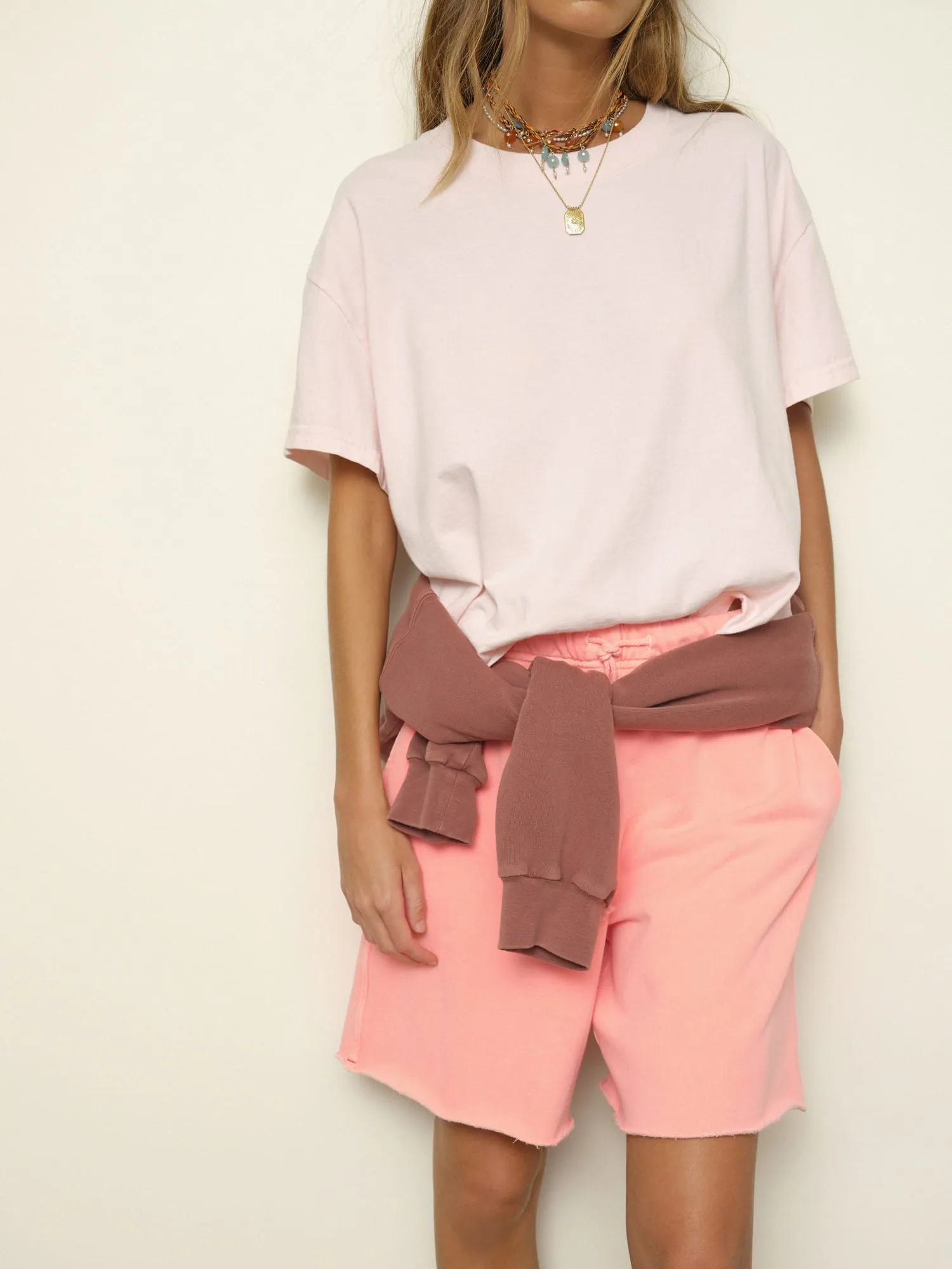 Peach Glow Rocco Terry Sweatshort sold by XiRENA product image thumbnail 4