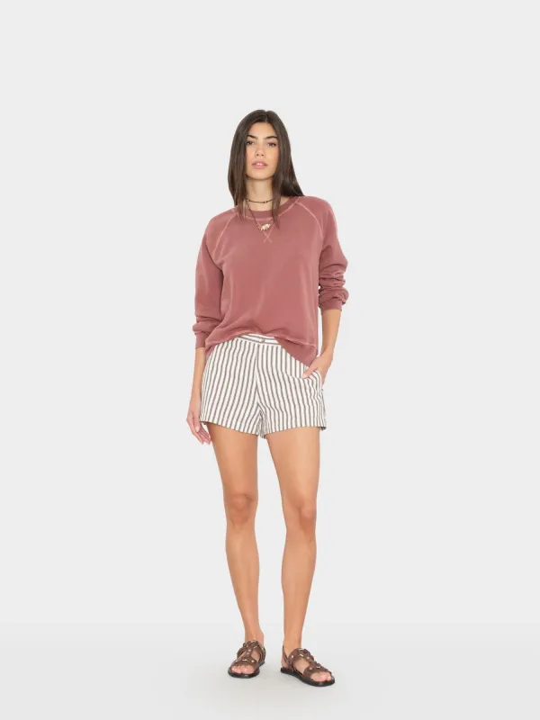 Brown Topaz Stripe Zane Short made by XiRENA