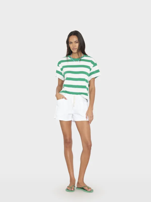 White Tucker Twill Short made by XiRENA