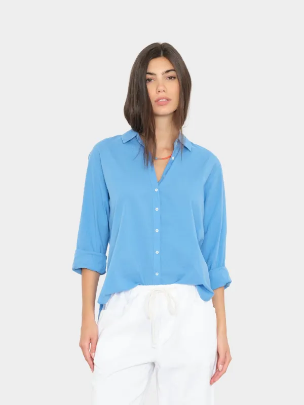 Blue Surf Beau Shirt made by XiRENA