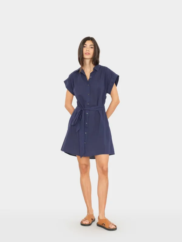 Navy Eliza Dress made by XiRENA