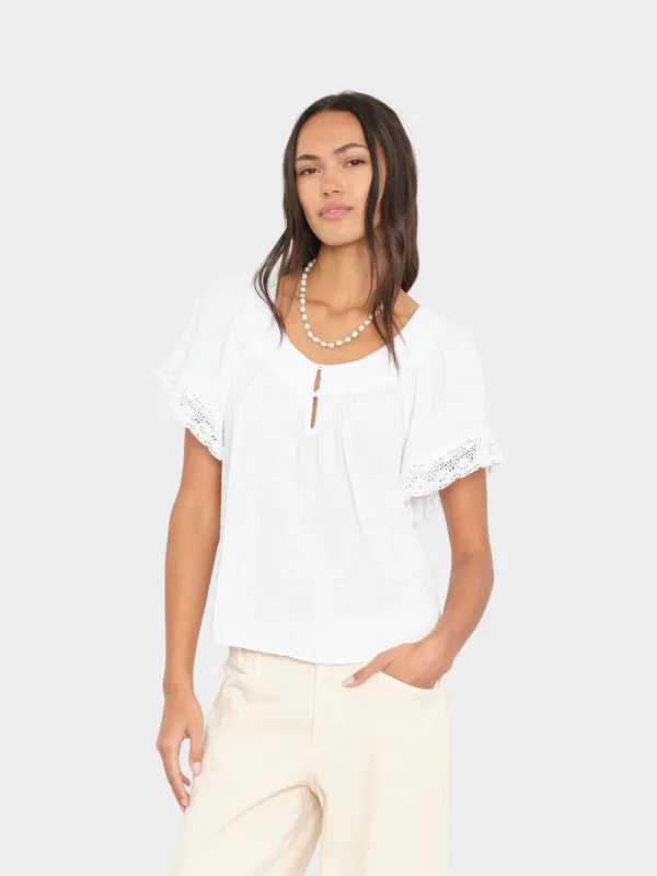 White Rita Top made by XiRENA