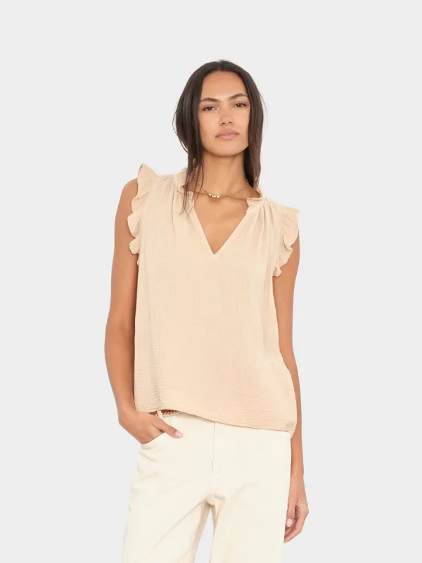 Rattan Bex Gauze Top made by XiRENA