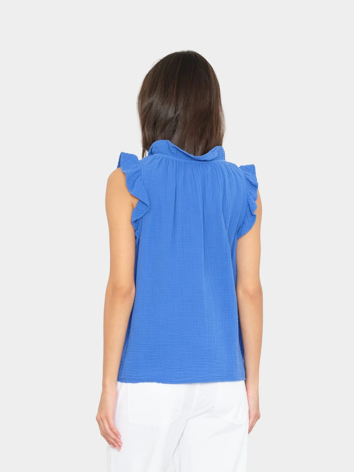 Nautical Blue Bex Gauze Top sold by XiRENA product image thumbnail 2