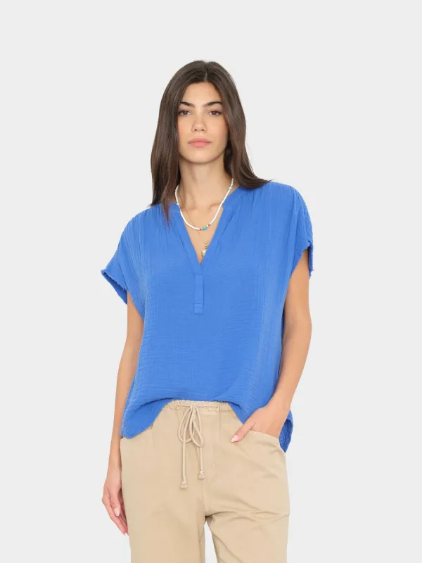 Nautical Blue Kane Top made by XiRENA