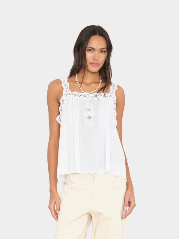 White Abby Top made by XiRENA