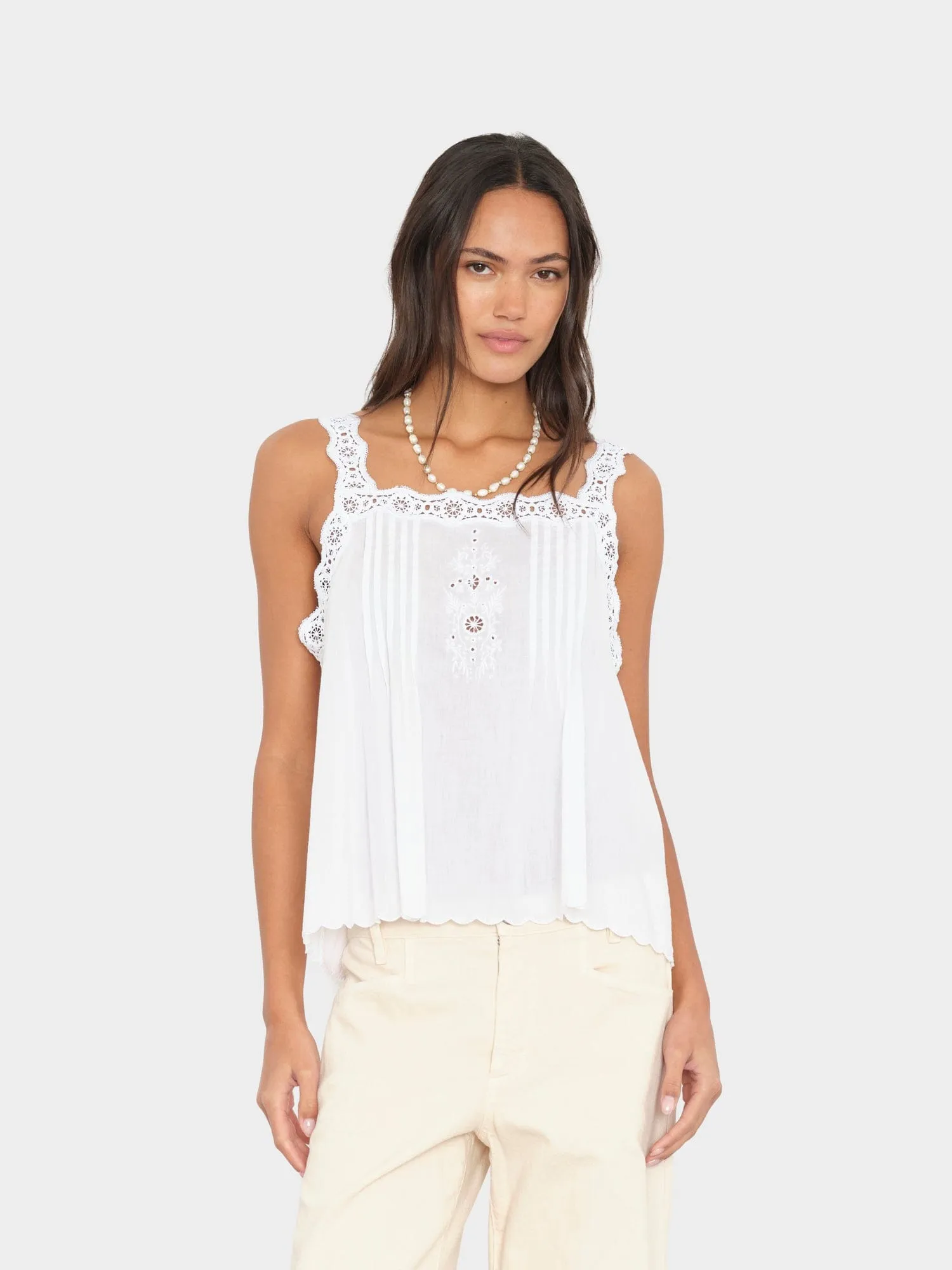 White Abby Top sold by XiRENA