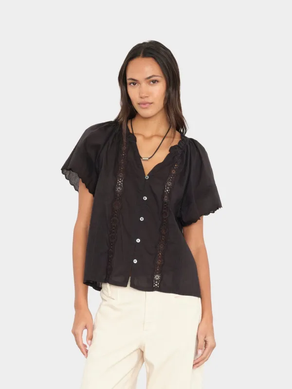 Black Bianca Shirt made by XiRENA
