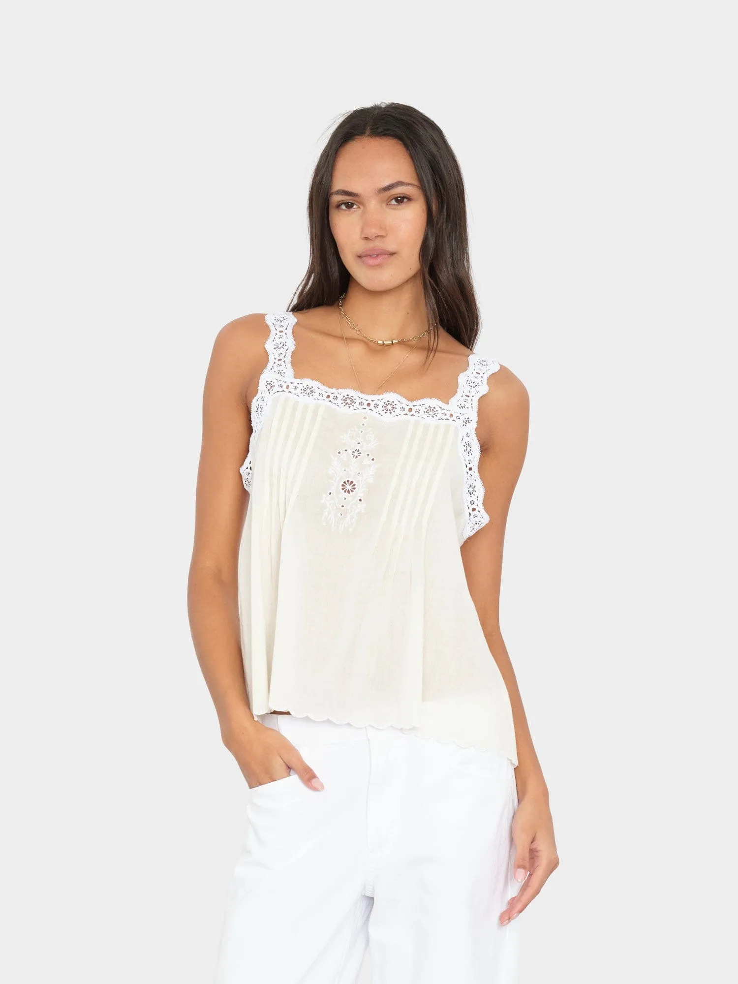 Beige Cream Abby Top sold by XiRENA