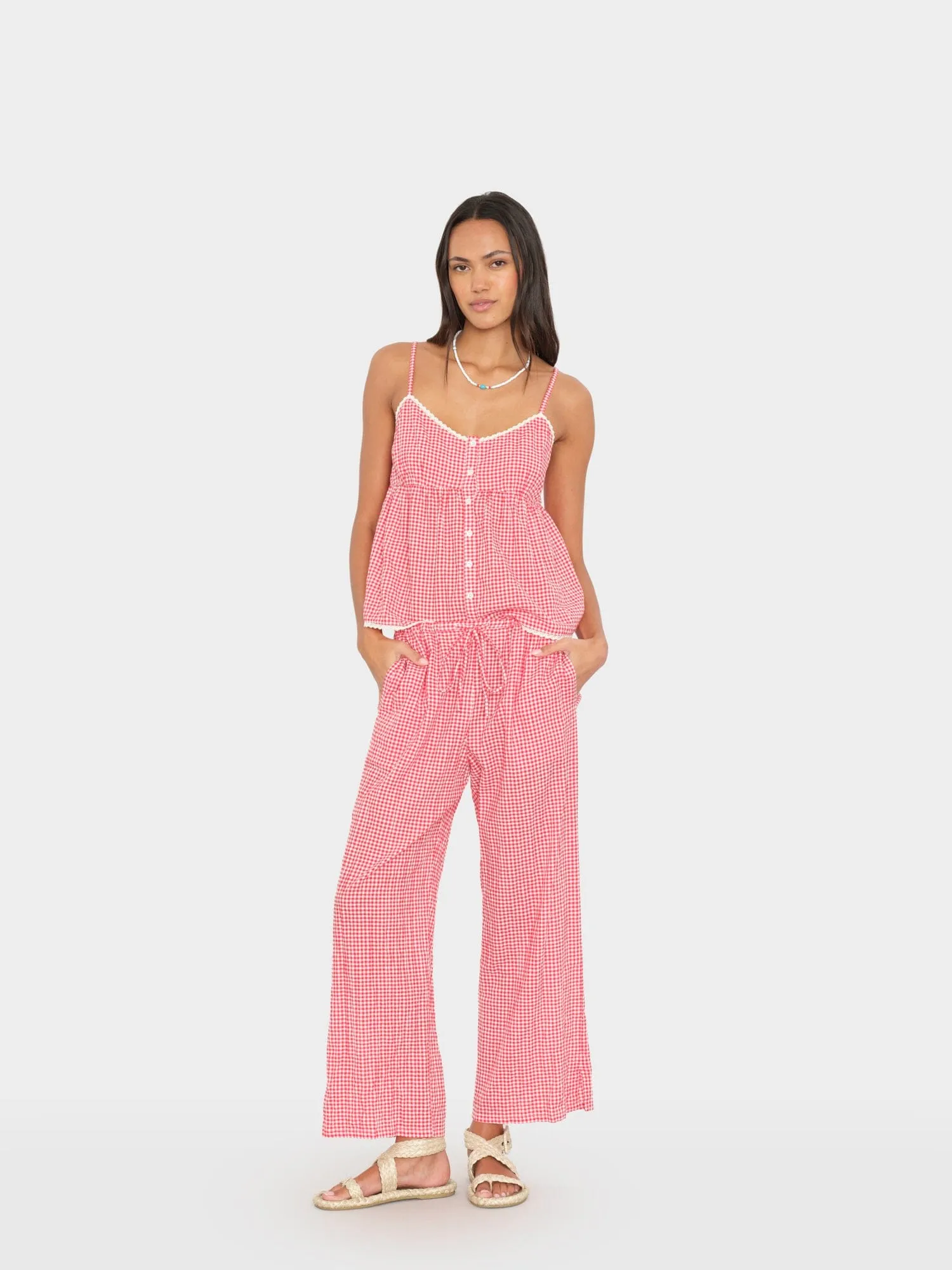 Cherry Red Olson Pant sold by XiRENA