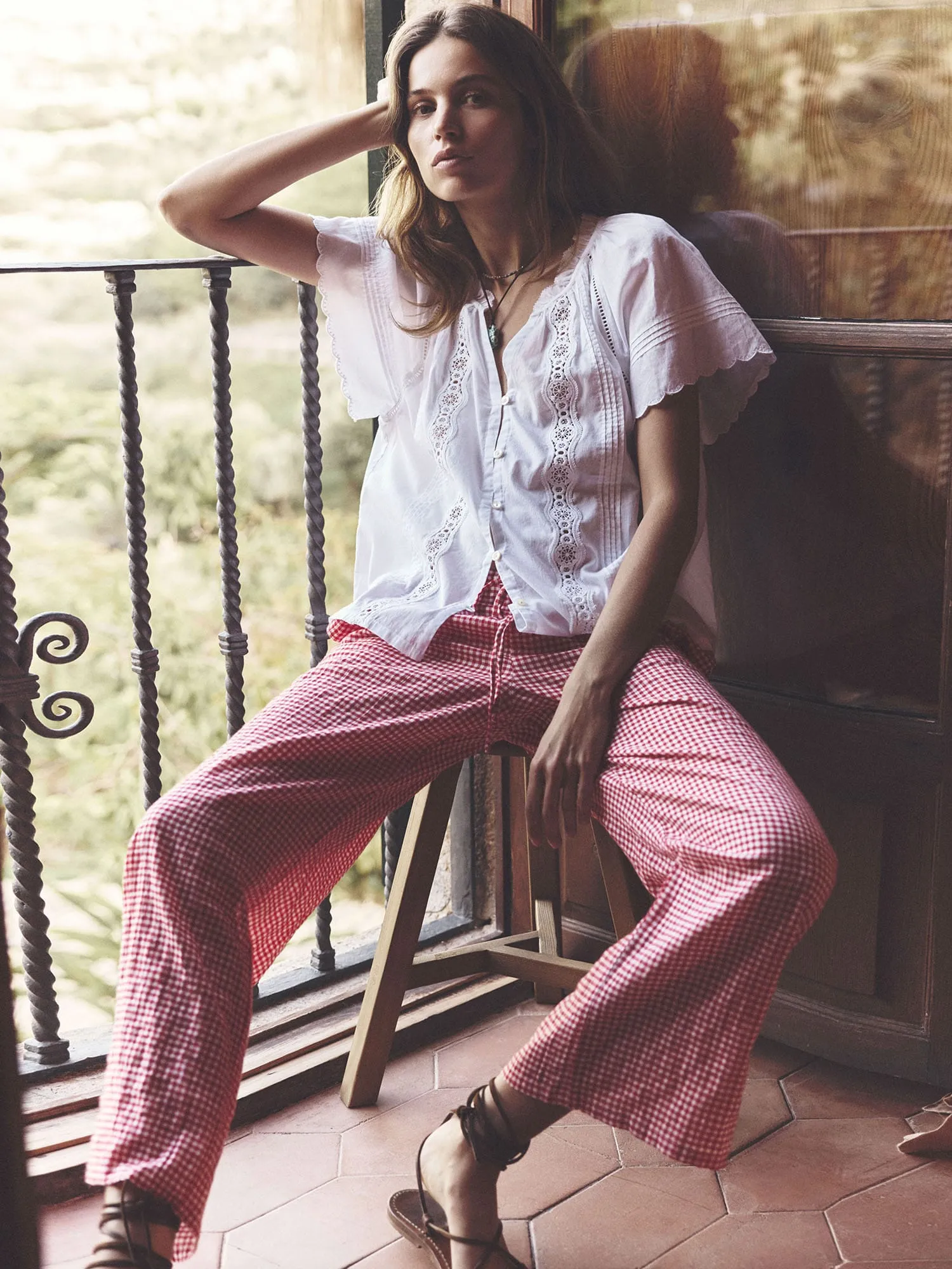 Cherry Red Olson Pant sold by XiRENA product image thumbnail 2