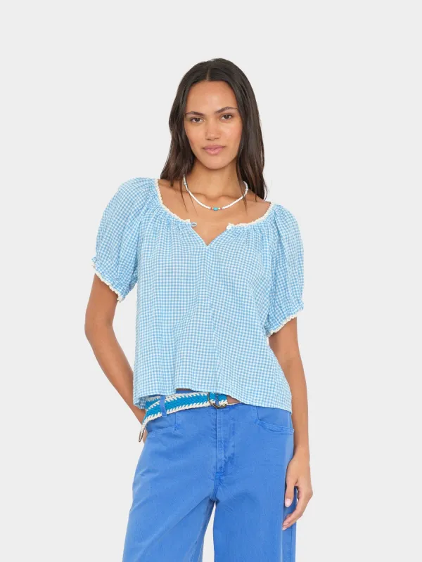 Pacific Blue Maisie Top made by XiRENA