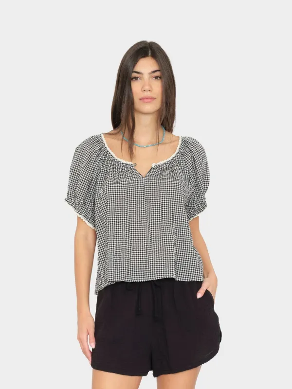 Black Sand Maisie Top made by XiRENA