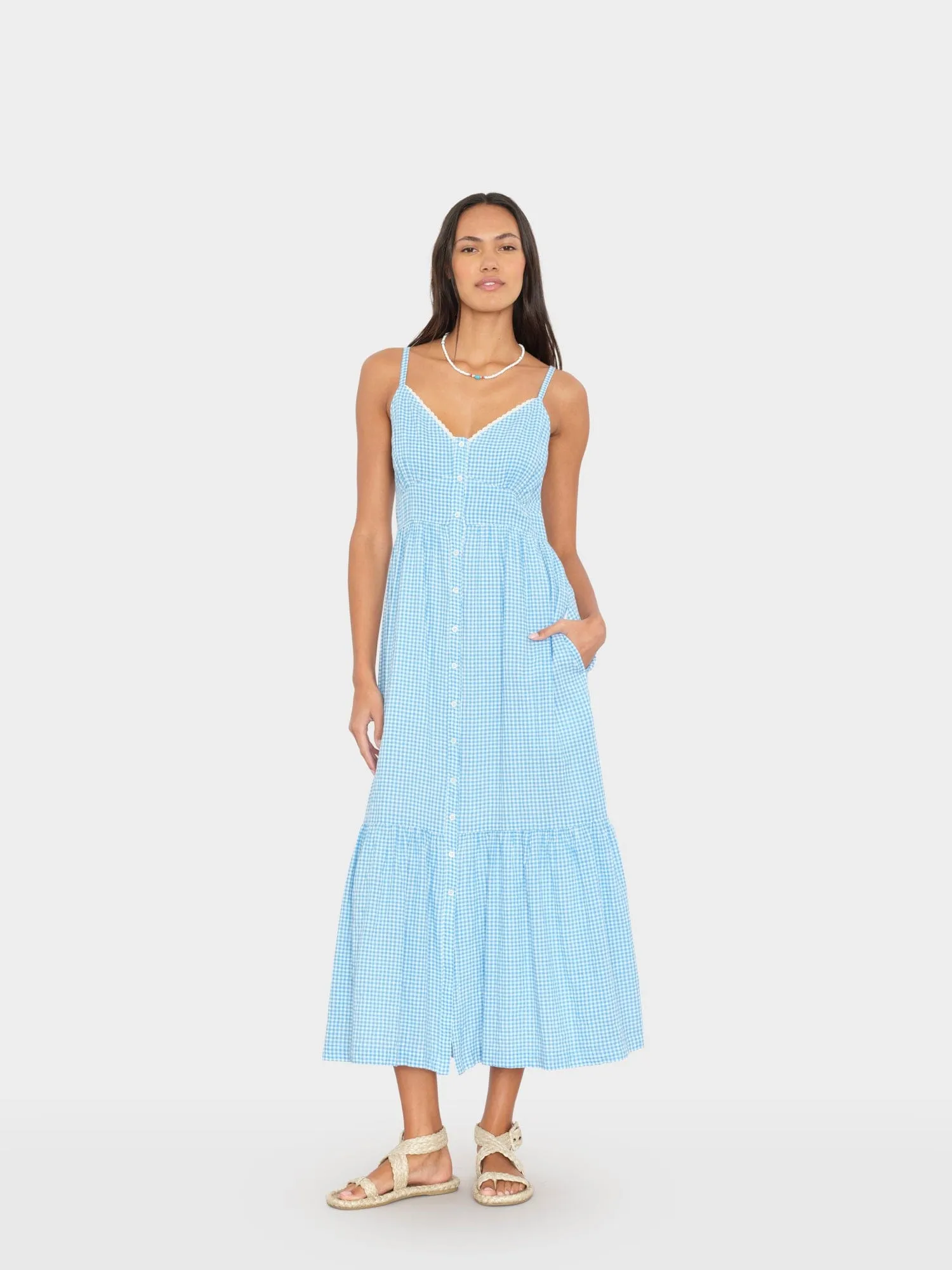 Pacific Blue Greta Dress sold by XiRENA