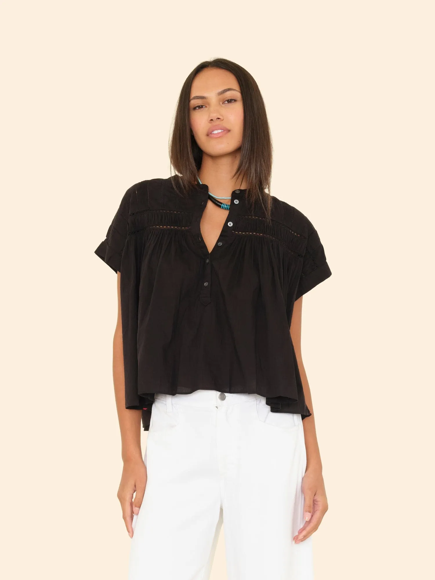Black Louelle Top sold by XiRENA