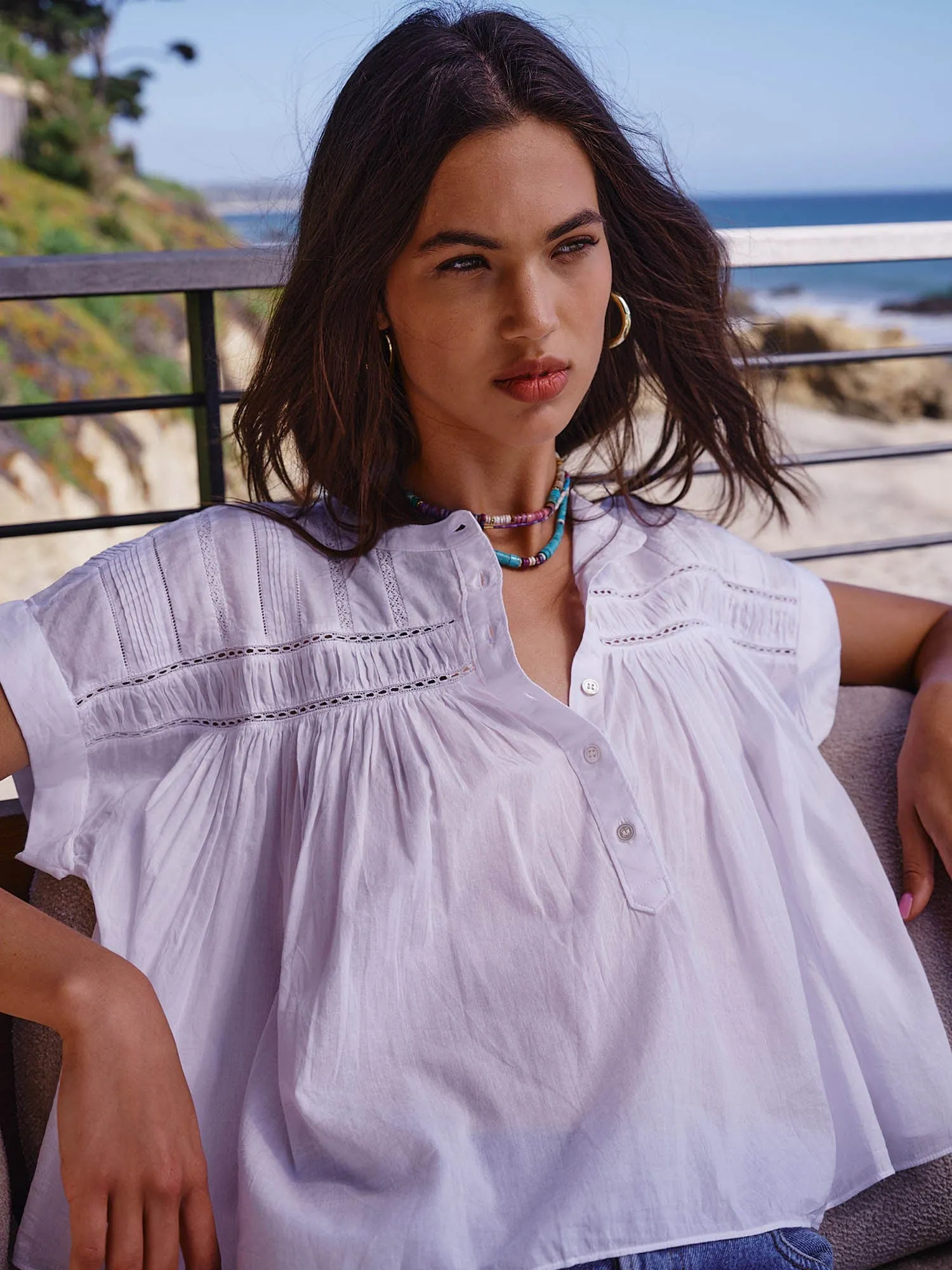 White Louelle Top sold by XiRENA product image thumbnail 3