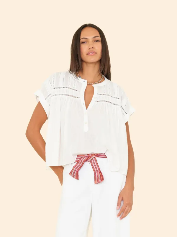 White Louelle Top made by XiRENA