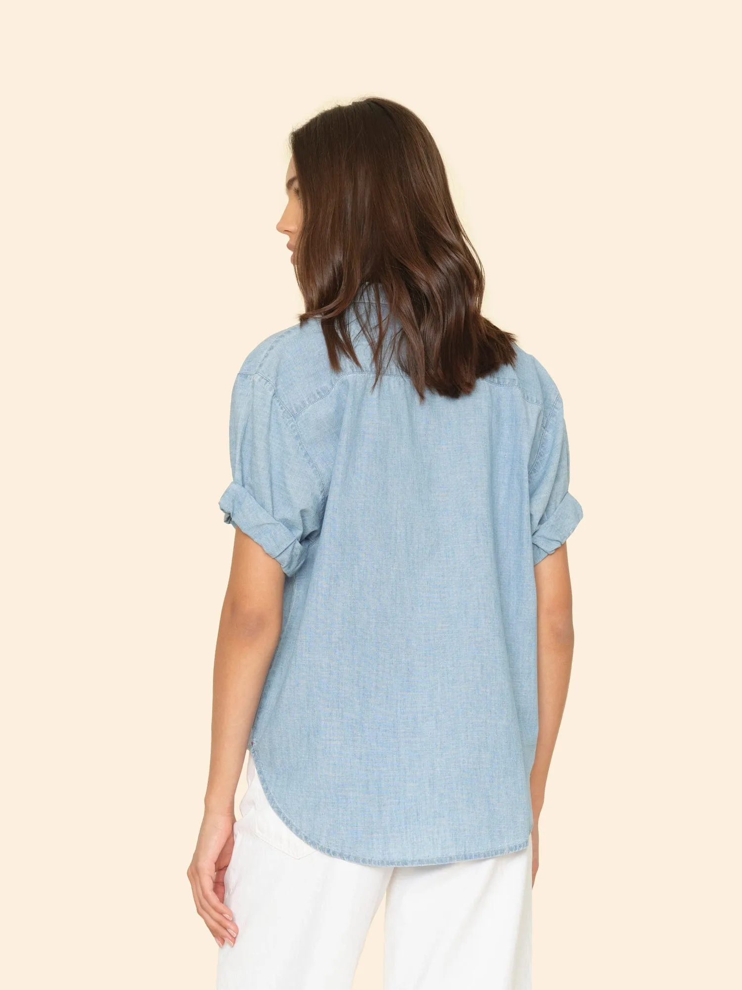 Dusty Blue Channing Shirt sold by XiRENA product image thumbnail 2