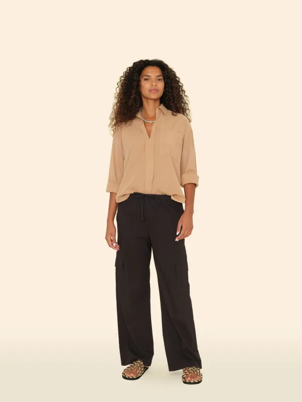 Black Cargo Pant made by XiRENA