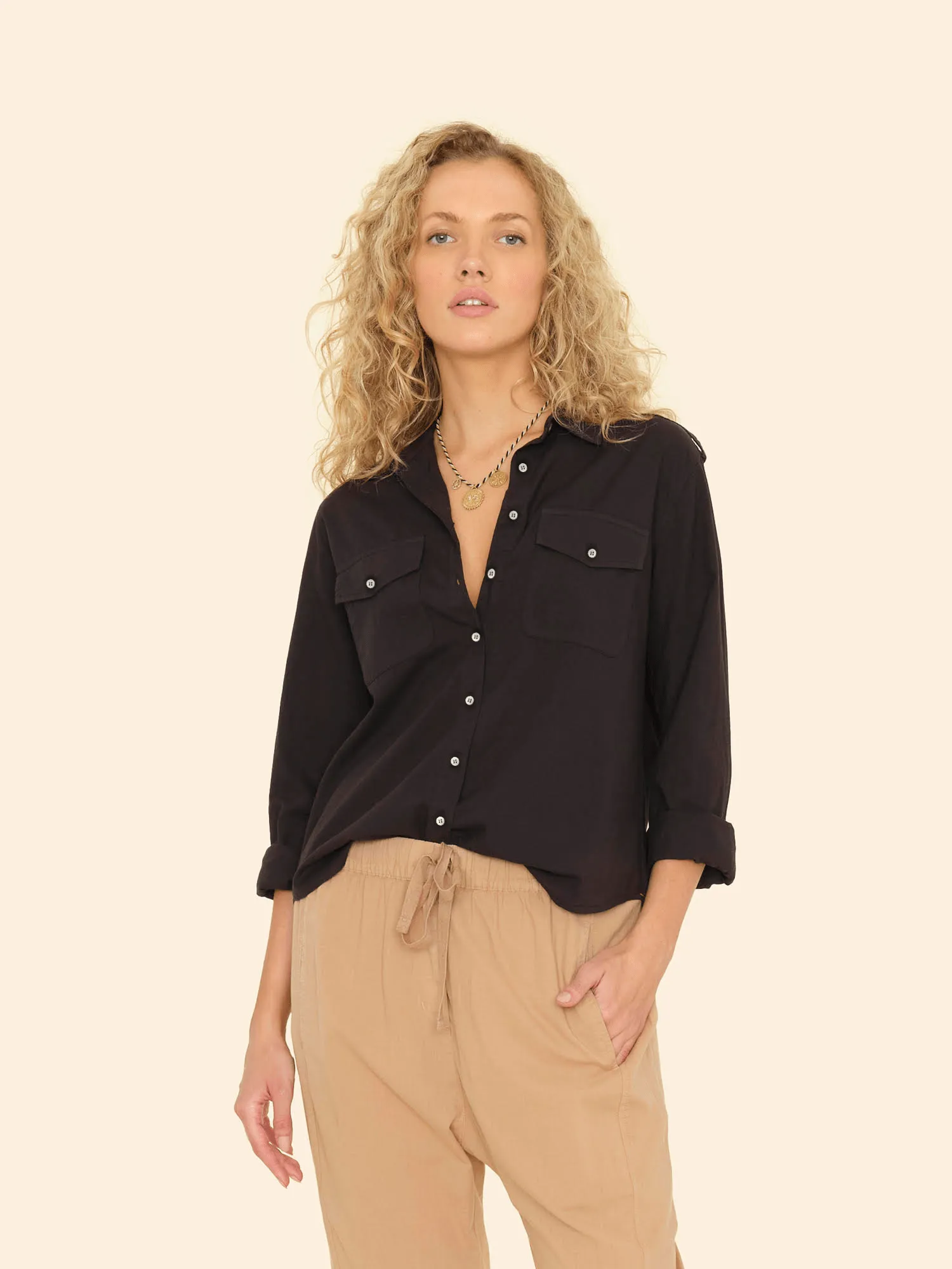 Black Phoebe Shirt sold by XiRENA