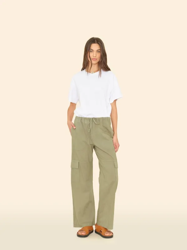 Dark Seagrass Cargo Pant made by XiRENA
