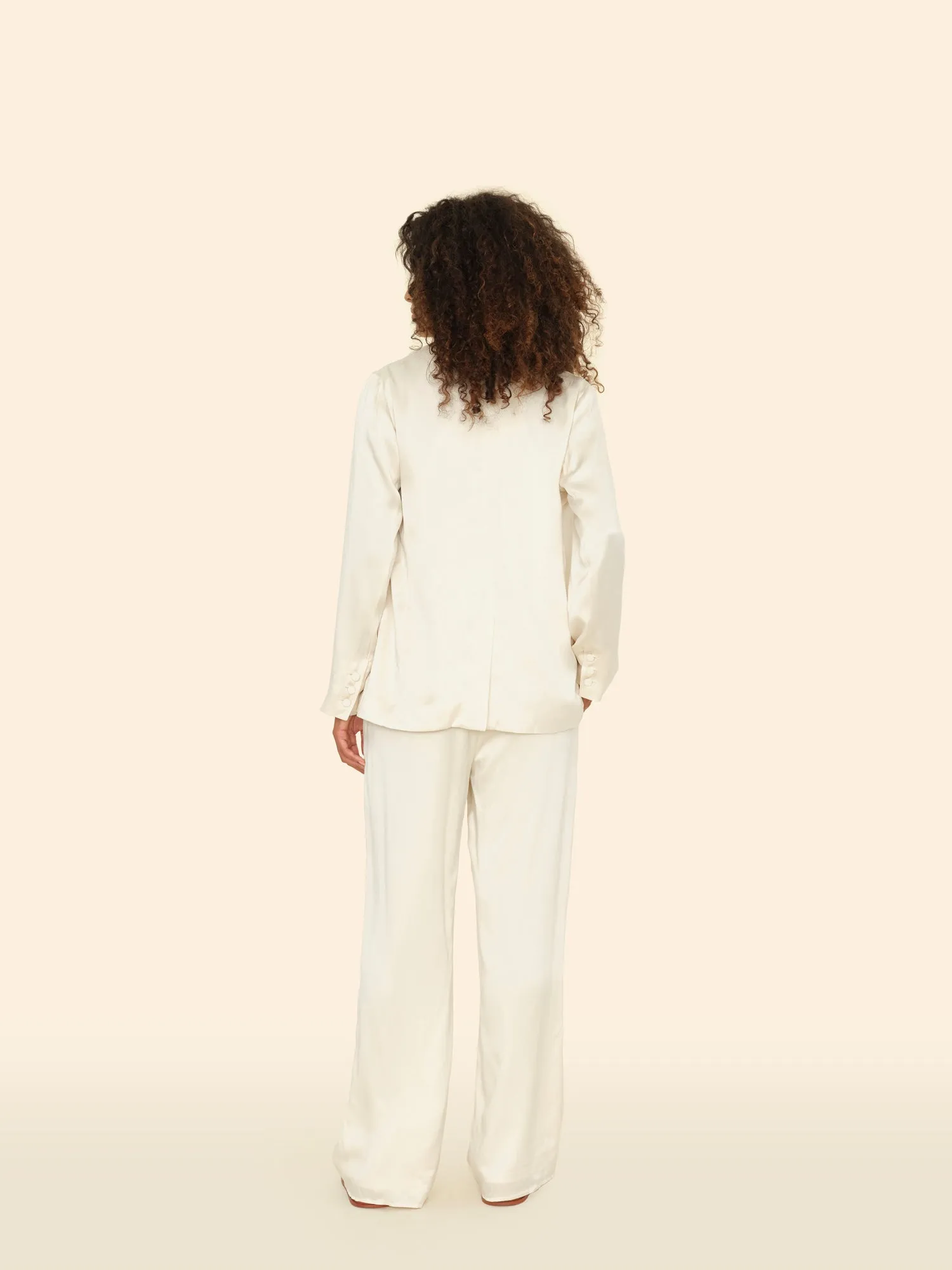 Oyster Shell Bella Silk Pant sold by XiRENA product image thumbnail 3