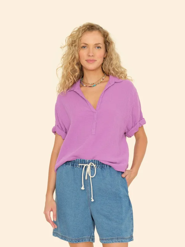 Purple Orchid Cruz Top made by XiRENA